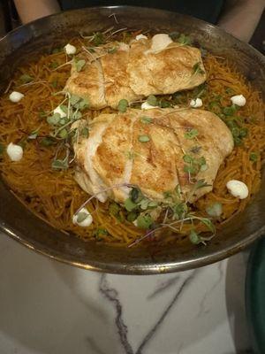 Chicken pasta paella