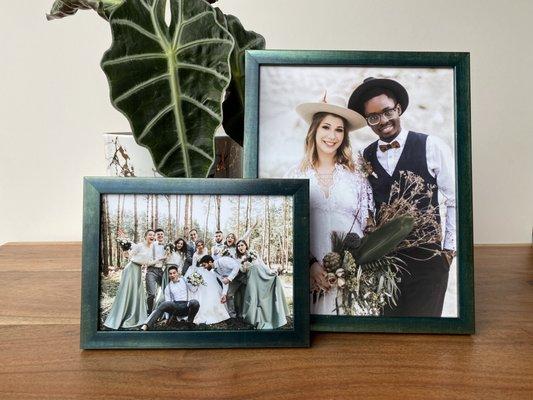 Engaged or just married? We print from small to very large sizes on a variety of substrates. We have photo frames and custom framing.