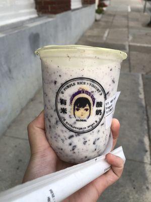 Purple rice yogurt