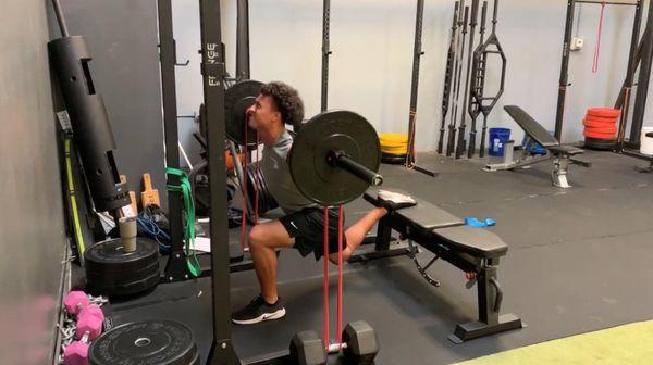 Bulgarian Split Squat with accommodated resistance