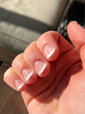 French gel mani with cut.