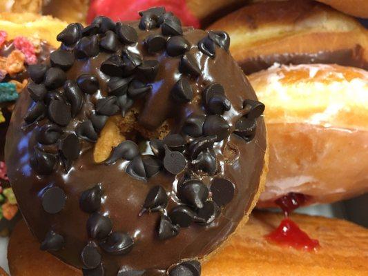 Double chocolate chips donut