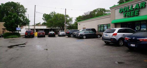 Dollar Tree Parking Lot - view from the Archer Ave Entrance