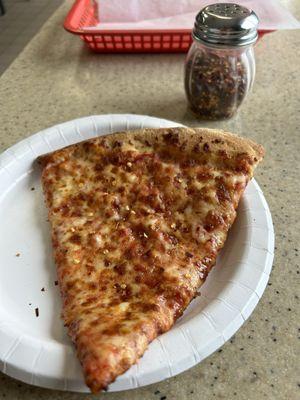 Slice of cheese pizza.