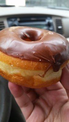 Chocolate iced donut...just what  I needed after my exam!