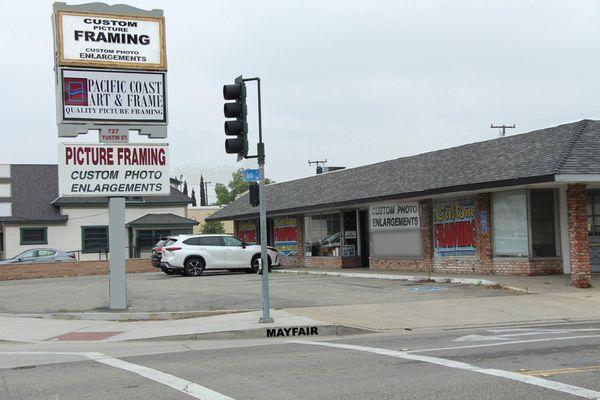 front of Pacific Coast Art & Frame  and Enlarger photo dept.