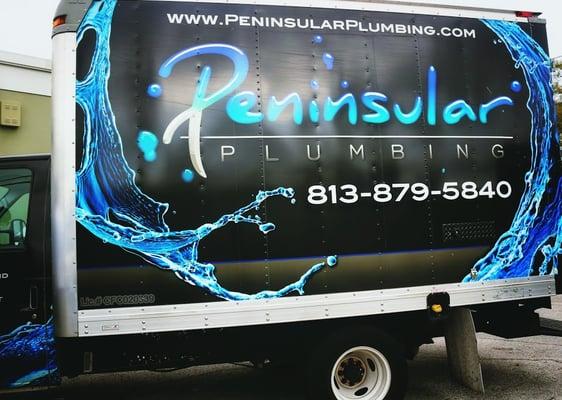 You can't miss our big beautiful trucks! If you need plumbing services give us a call!