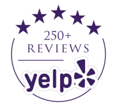 Over 250 Yelp Reviews with a 5 Star Rating.