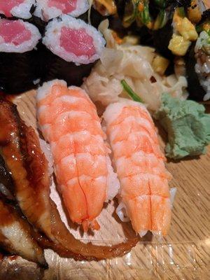 Shrimp. Ebi. 2 of nigiri pieces for $5.