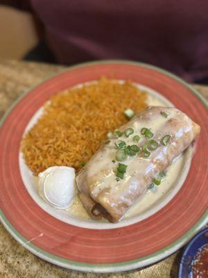 Chimichanga with queso blanco