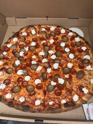 Pepperoni and Sausage with Ricotta