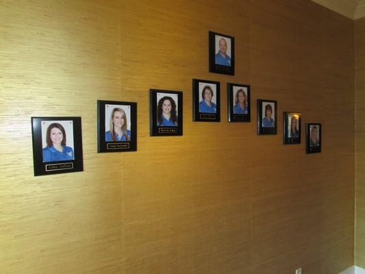 Our wall dedicated to our wonderful staff!