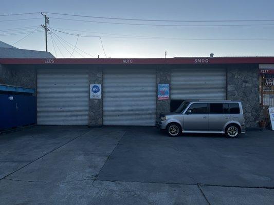 Front of garage doors