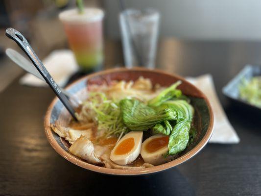 Spicy Pork Ramen with extra Bok Choy.