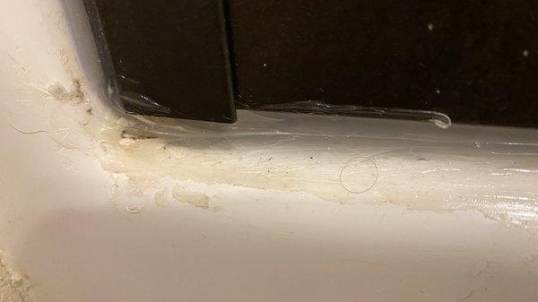 Silicone installed incorrectly all over