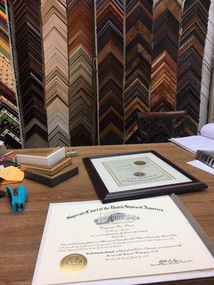 They've been doing the frames for my certificates since 2010. Great service.