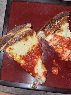 Burnt pizza