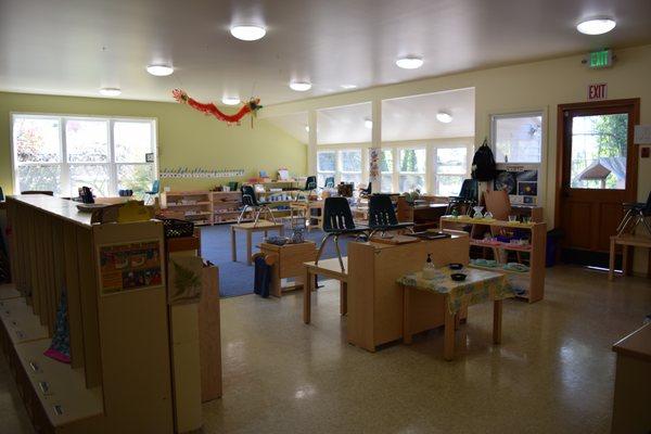 Lots of natural light inside classrooms