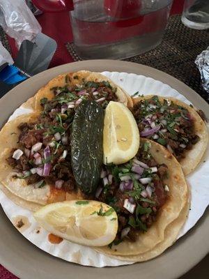 Carne asada tacos