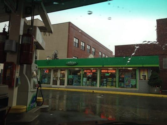 The store and 1 of the 6 double sided pumping stations