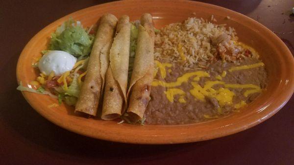 Chicken flautas. Pretty good.