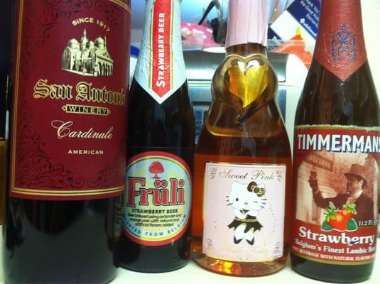 American Cardinale, Strawberry Beer, Hello Kitty Champagne, Strawberry Lambic Beer