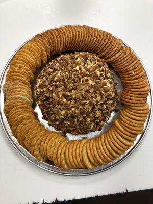 Cheese ball and Cracker Tray!