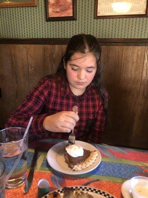 Chocolate cream pie for the birthday girl!