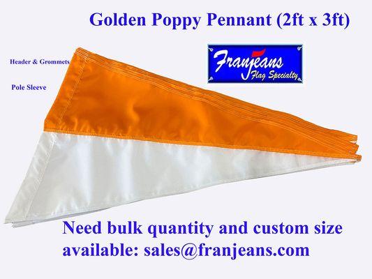 Golden Poppy Pennants 2x3 great prices