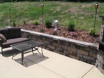 Concrete Patio Extension and Retaing Wall