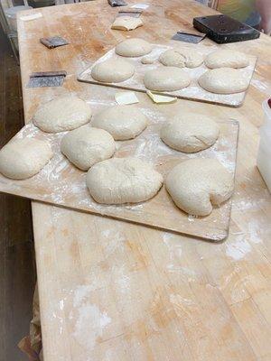 Shaping and folding the dough