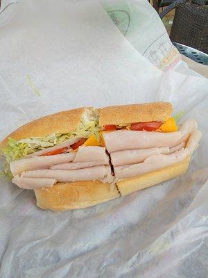 Classic Turkey and Cheese, with the fixings