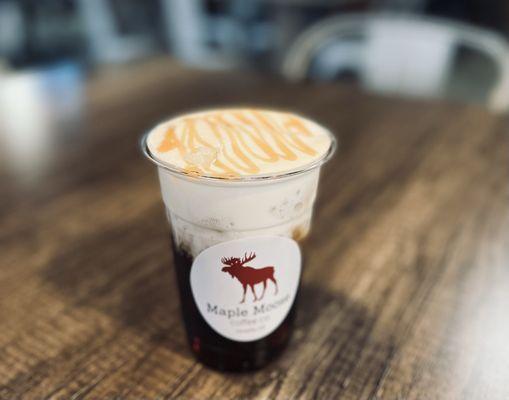 Caramel Cold Brew w/ moose drool & caramel drizzle