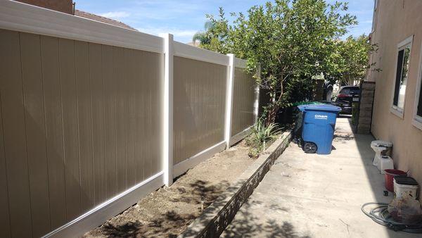 Install new vinyl fence