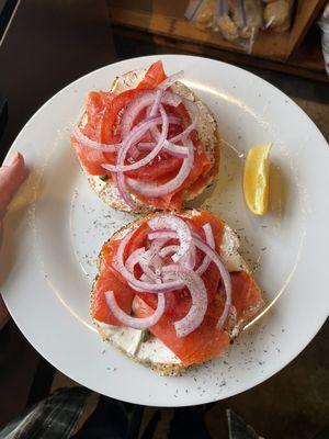 Bagel with lox