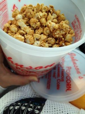 Small bucket lasted two days between two popcorn lovers