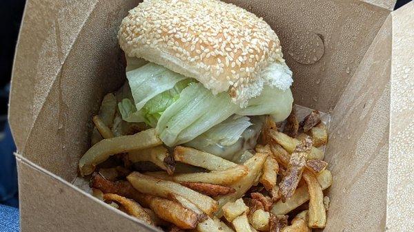 Rowdy Burger with Fries