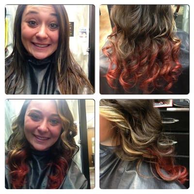 Alyssa's red and blonde Ombre