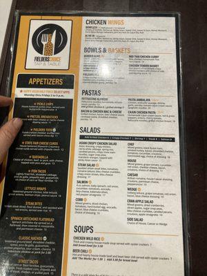 Menu as of Feb '24