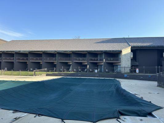 Outdoor pool area