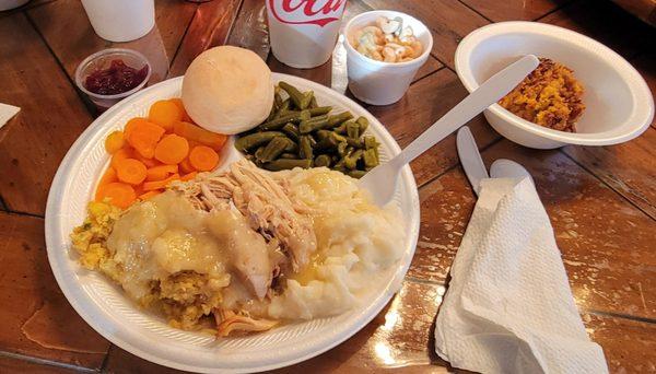 Sometimes on a Thursday eve from 4-8, they have a full turkey dinner. Otherwise, Thursday eves are pork chops or meatloaf.