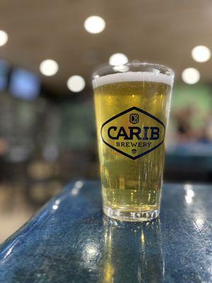 Carib Pils. Refreshing.