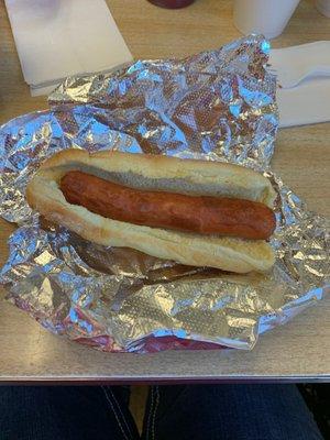 The hot dog. $1.25....