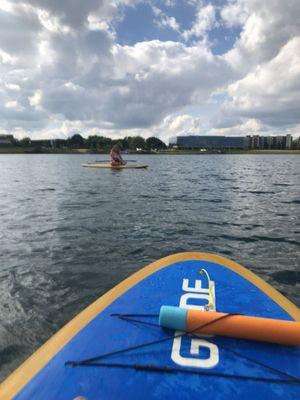 View from the paddle board