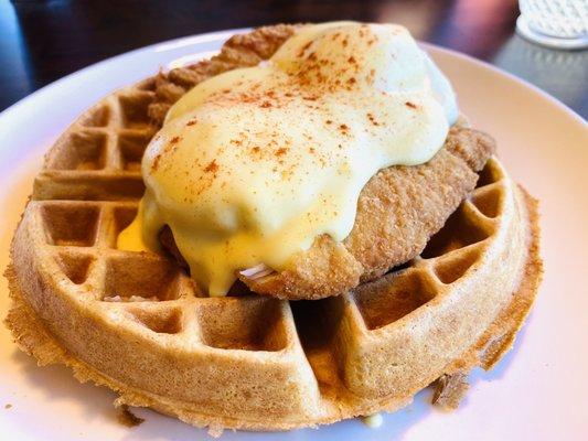 Fried Chicken and Waffles Benedict