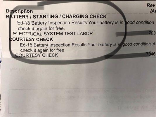 "Your battery is in good condition"