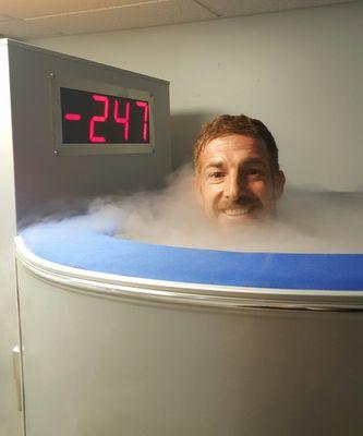 Enjoying a Cryotherapy session