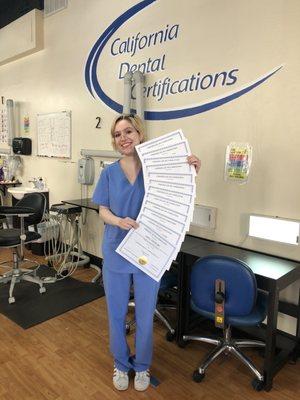 California Dental Certifications