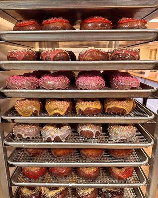 Rack of doughnuts from March 2024