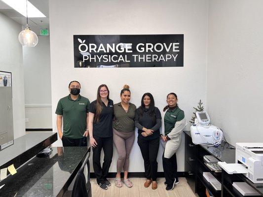 Orange Grove Physical therapy staff and I.